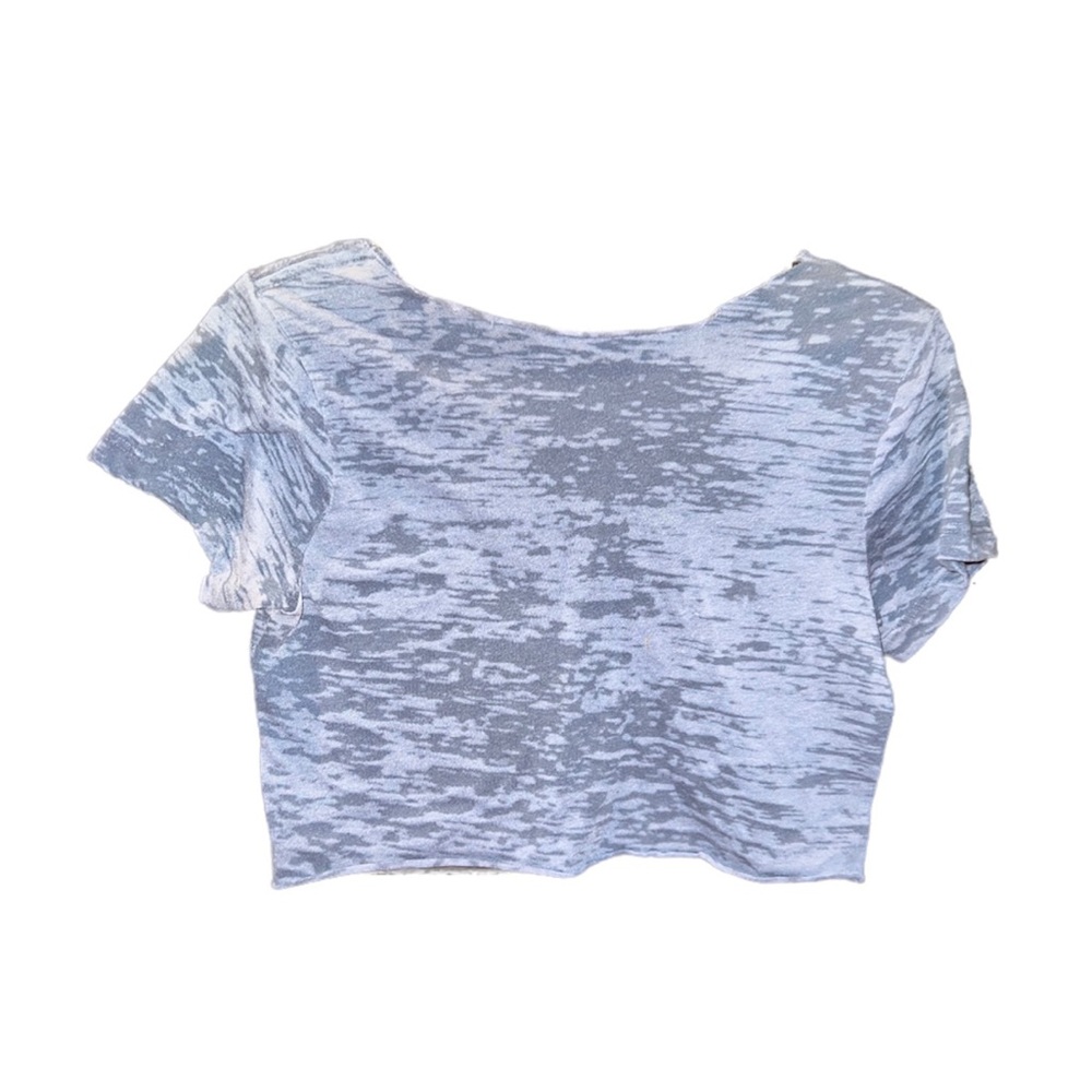 Blue Texture Print Crop Top - Picture 2 of 2